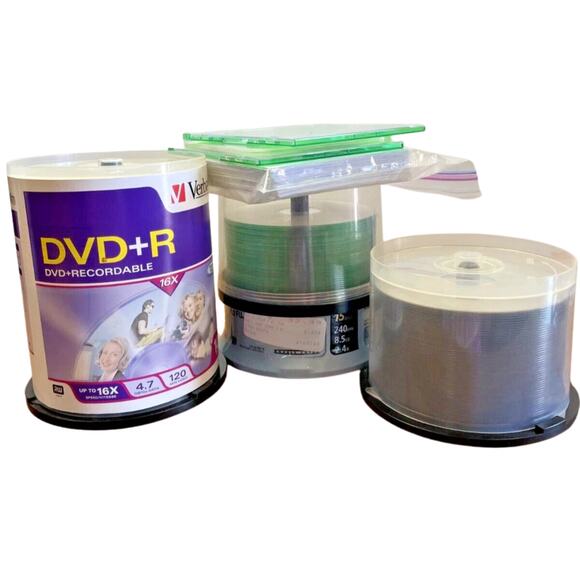 Recordable Disc Lot Verbatim DVD+R 4.7GB, Fujifilm CD-R & Mixed Brands - Picture 8 of 8